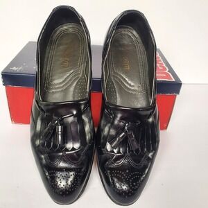 Dexter Royale Men's Shoes Loafers SZ 11 M Black Tassel Slipon Leather Upper&Sole